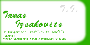 tamas izsakovits business card